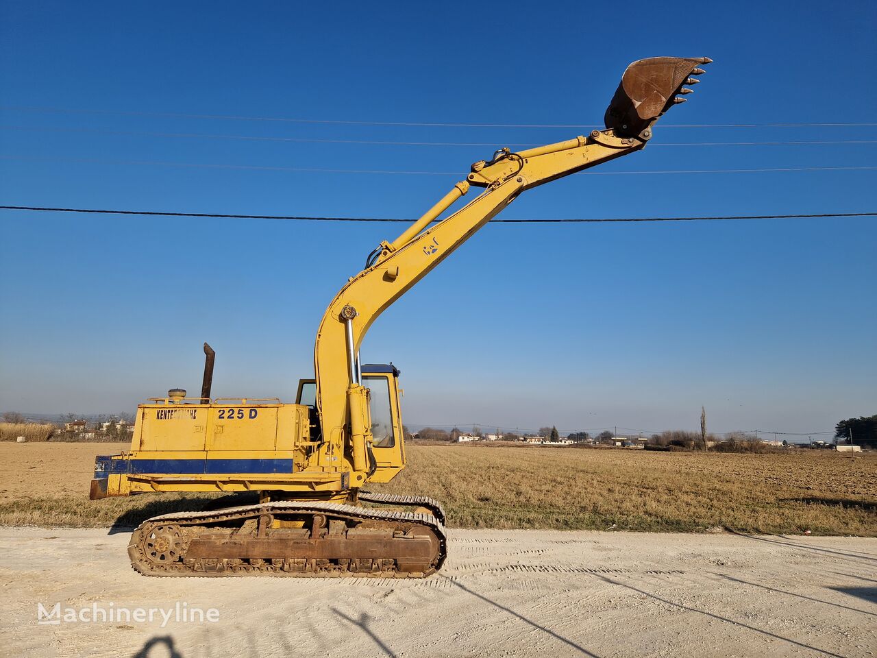 Caterpillar 225 DLC telescopic boom excavator