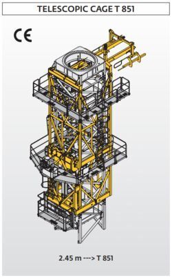 Potain Telescoping equipment T851 for rental tower crane