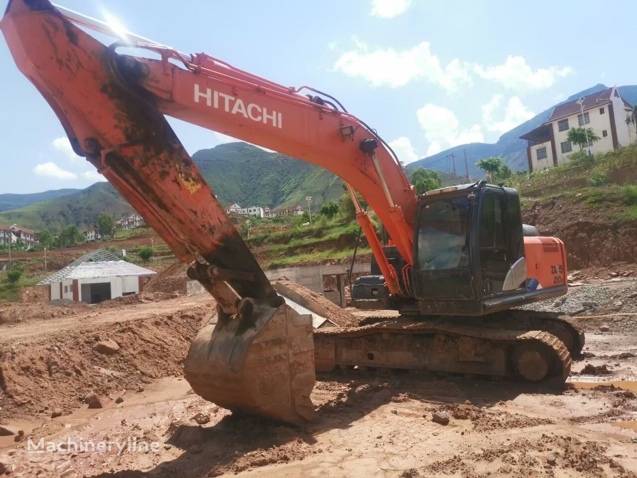 Hitachi ZX210 tracked excavator