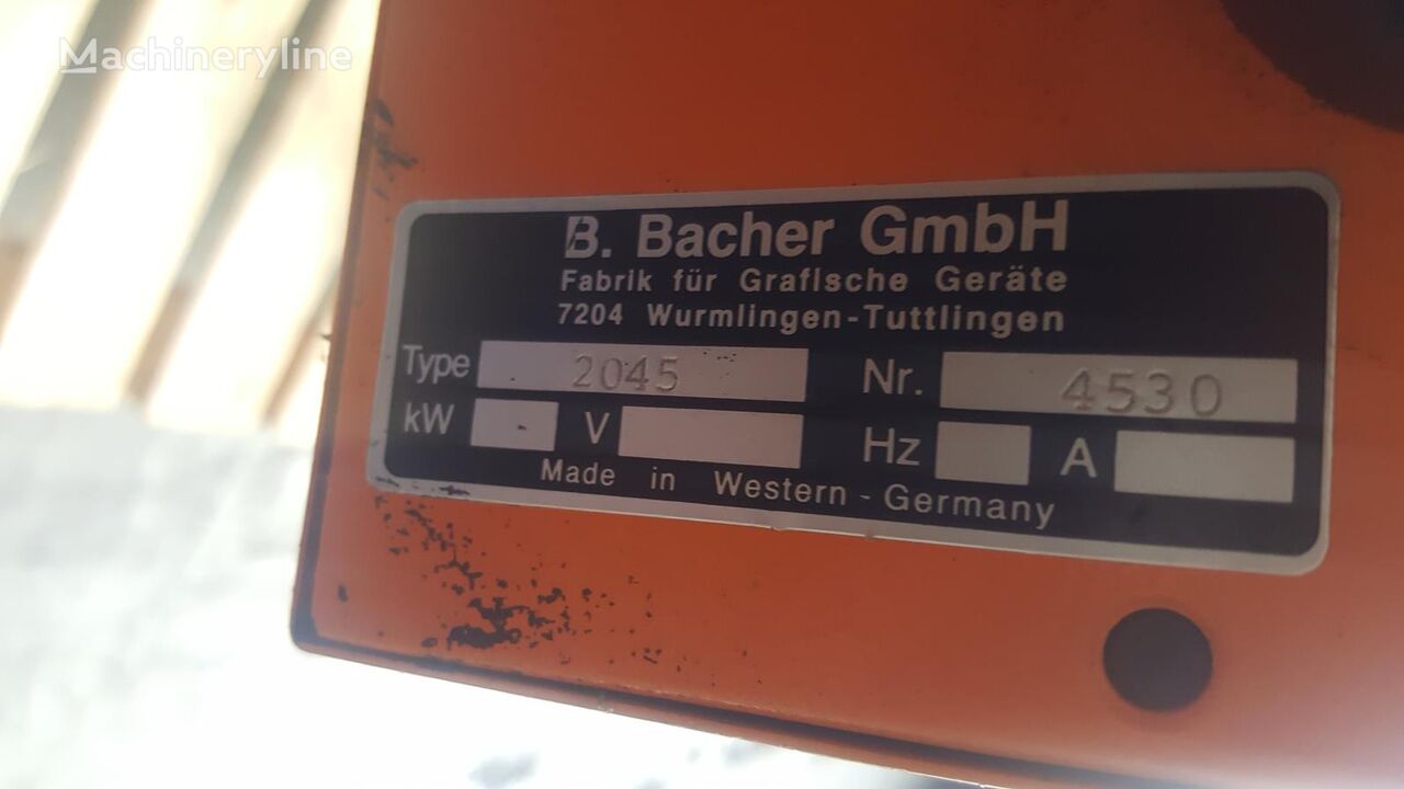 Bacher 4530 paper drilling machine